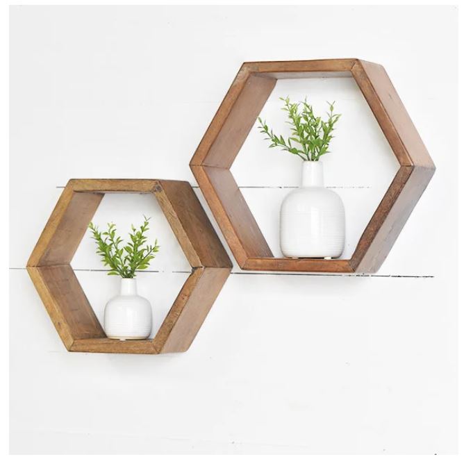 Hexagon Wall Shelf