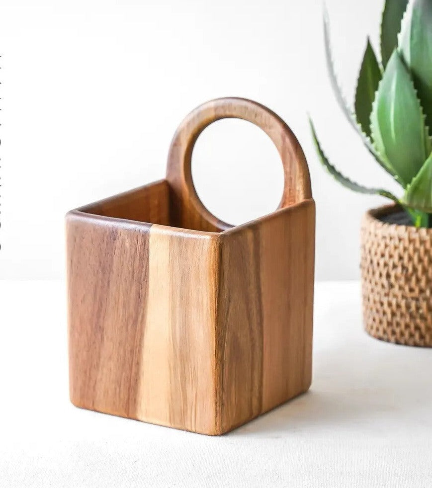 Wooden Utensil Holder