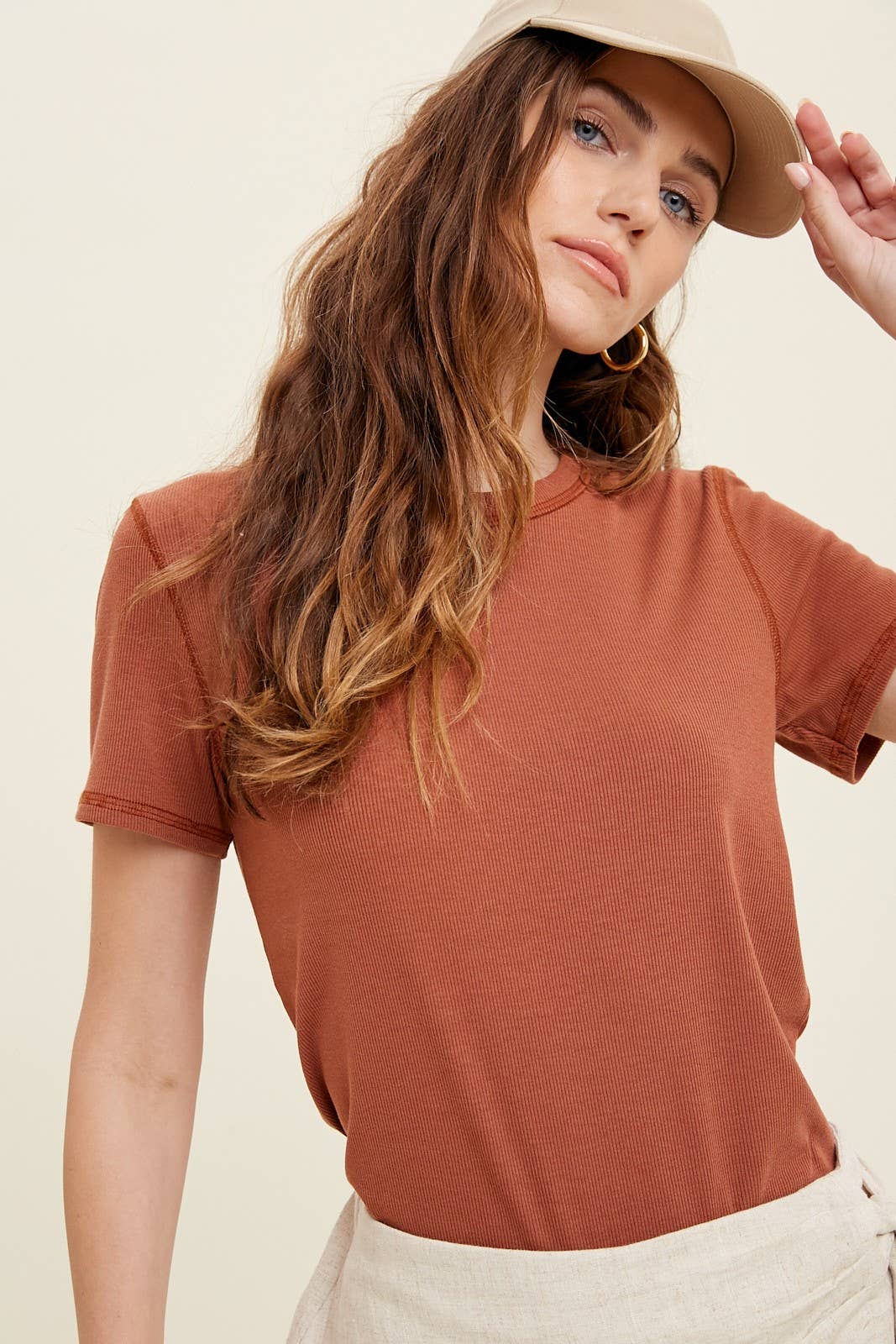 Cady Ribbed Tee