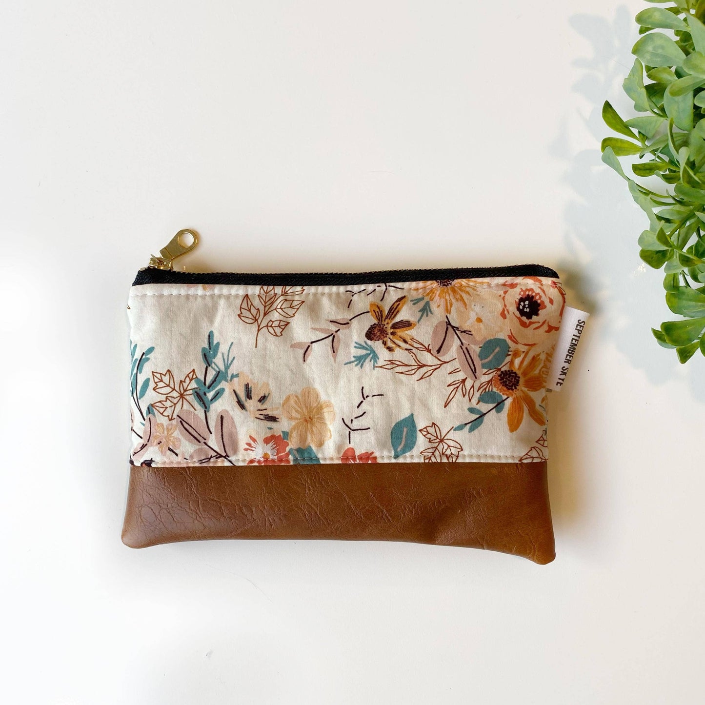 Pale Floral Pouch