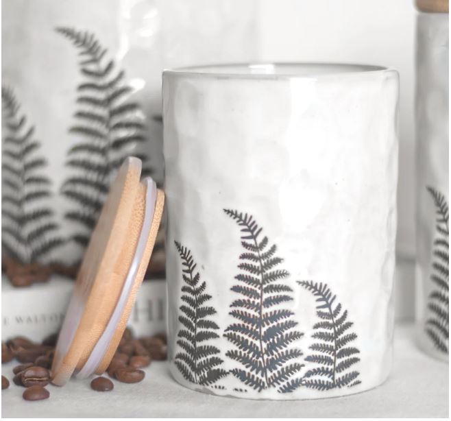 Fern Print Canister