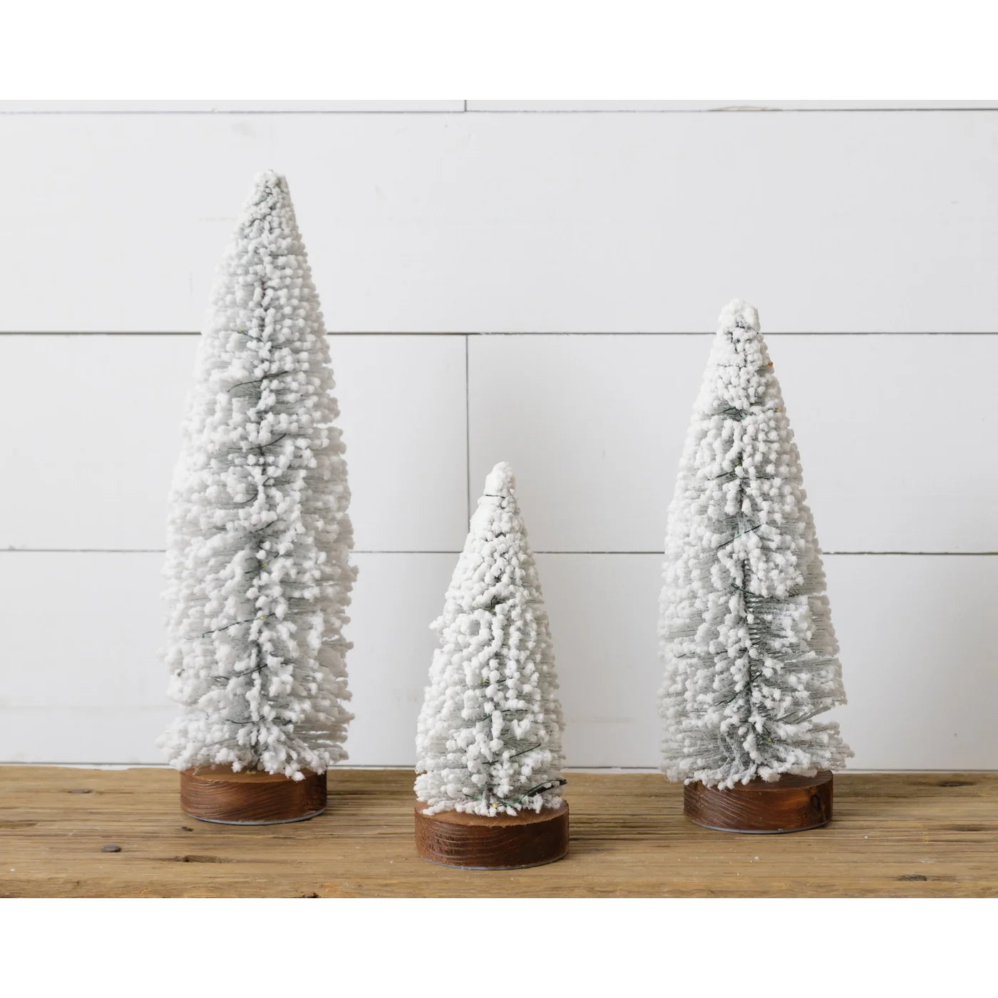 Flocked Bottle Brush Tree