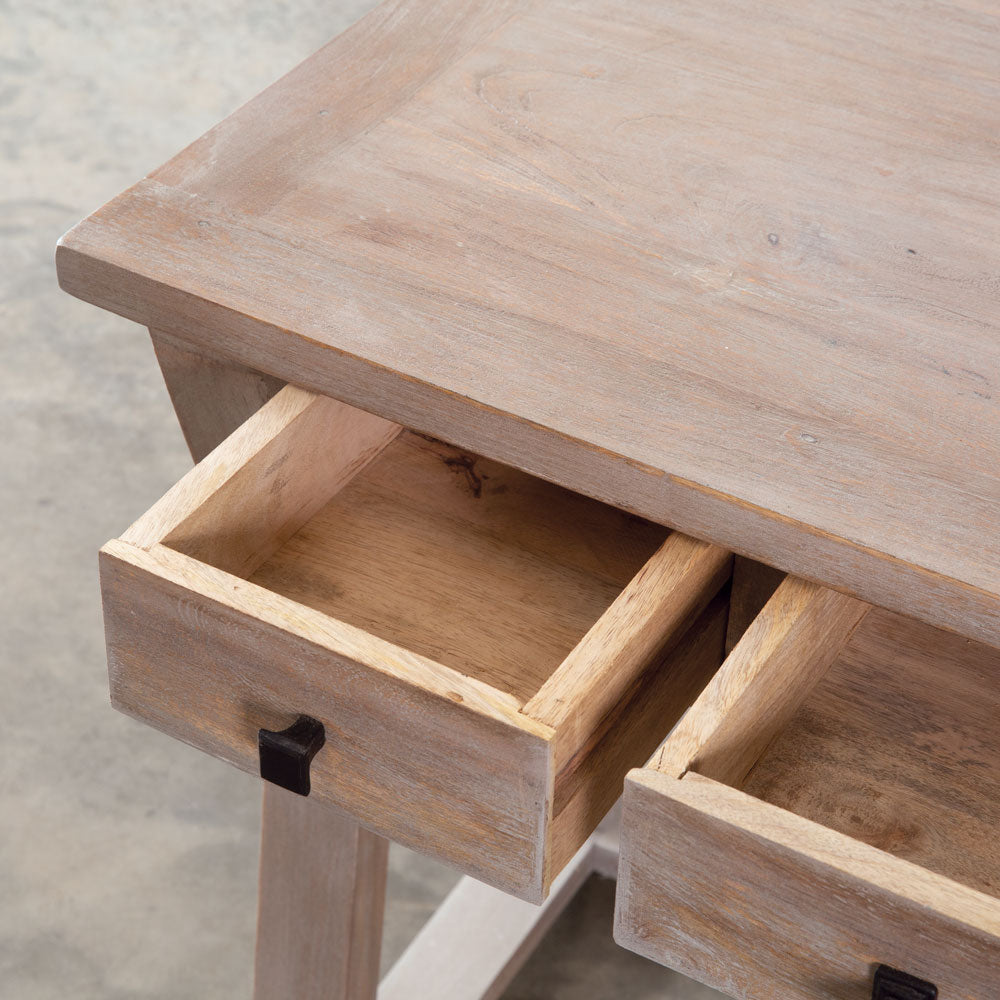 Gray Wash Wood Desk