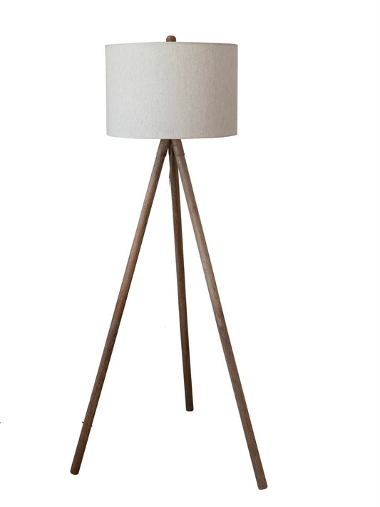 Mango Wood Floor Lamp