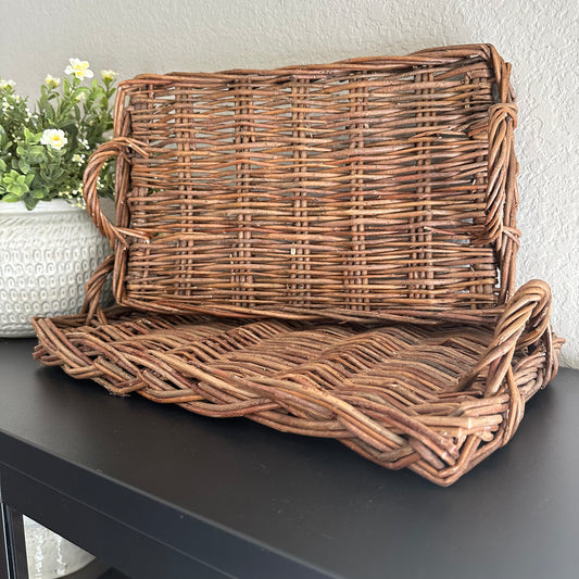 Wicker Basket Tray