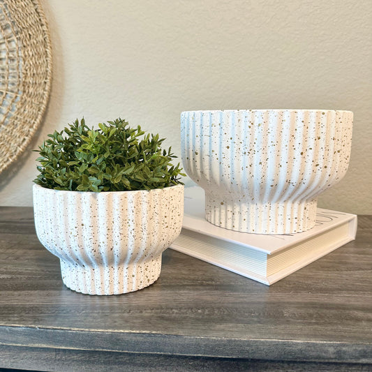 Speckled Stoneware Planter