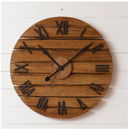 Wood Slat Clock
