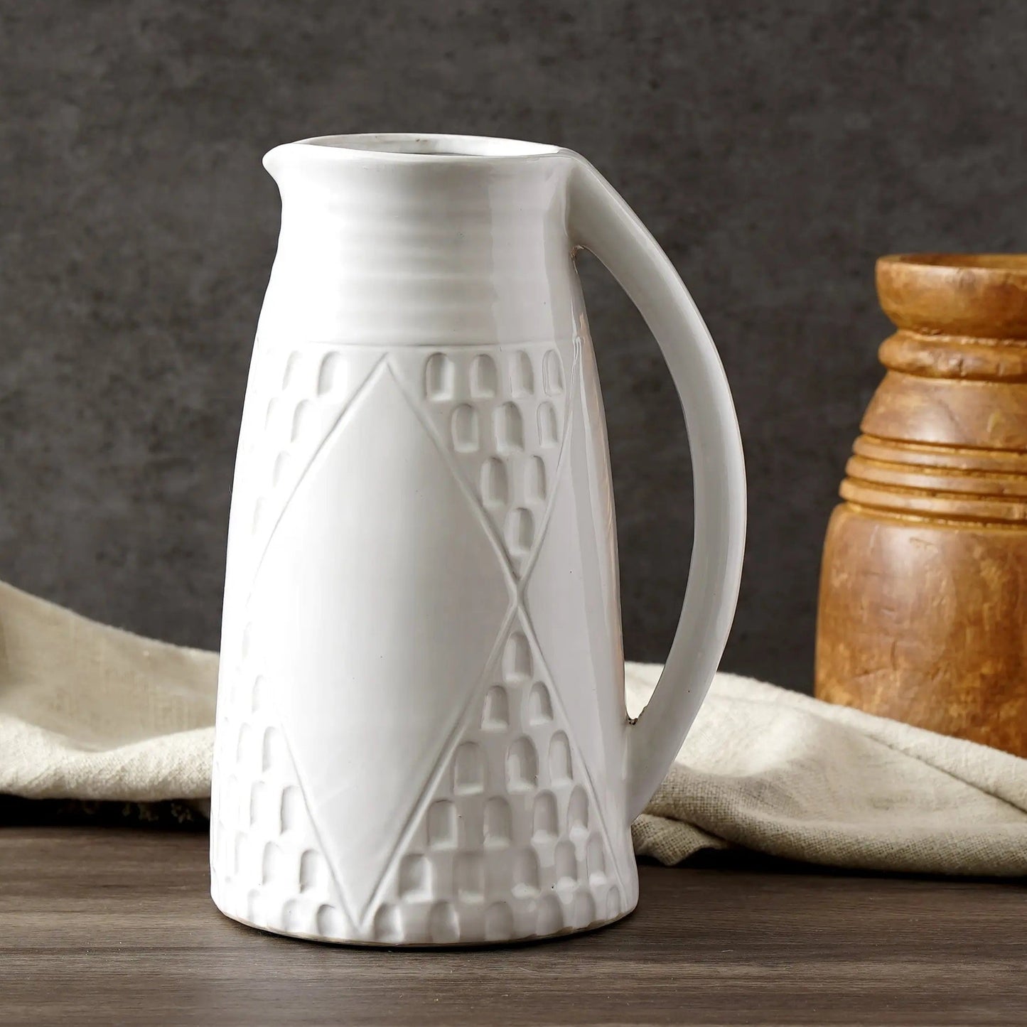 White Ceramic Pitcher