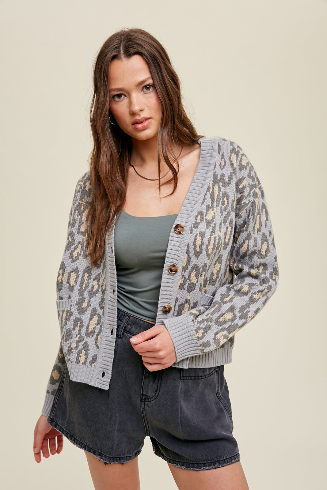 Leopard Print Cardigan