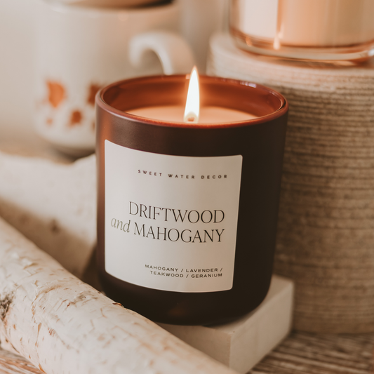 Driftwood and Mahogany Candle 15oz