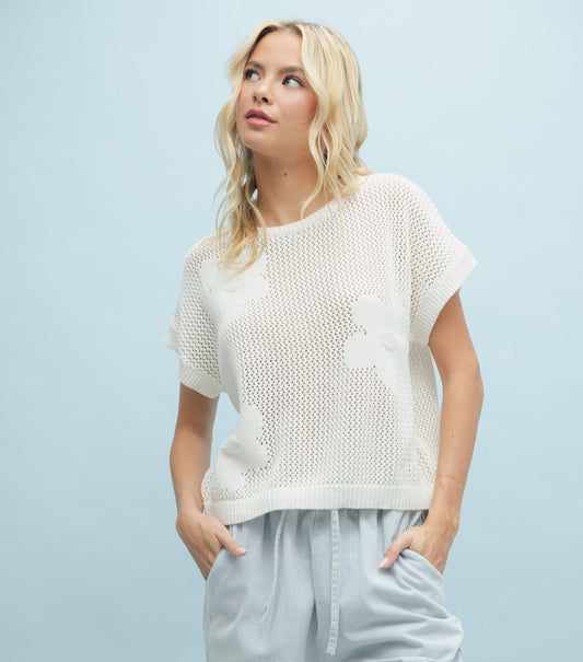 Lotus Open Knit Top