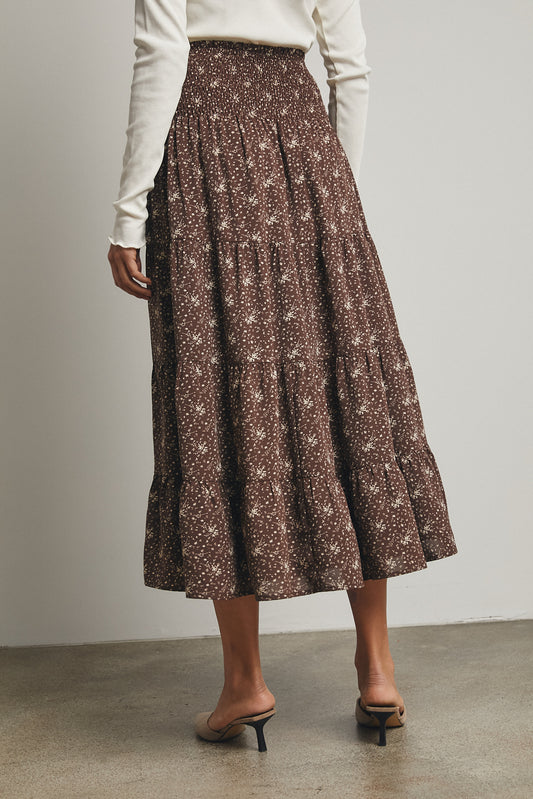 Mocha Floral Skirt