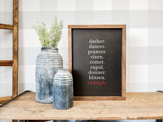 Reindeer Names Print