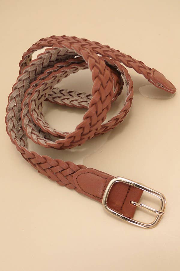 Braided Faux Leather Belt  3