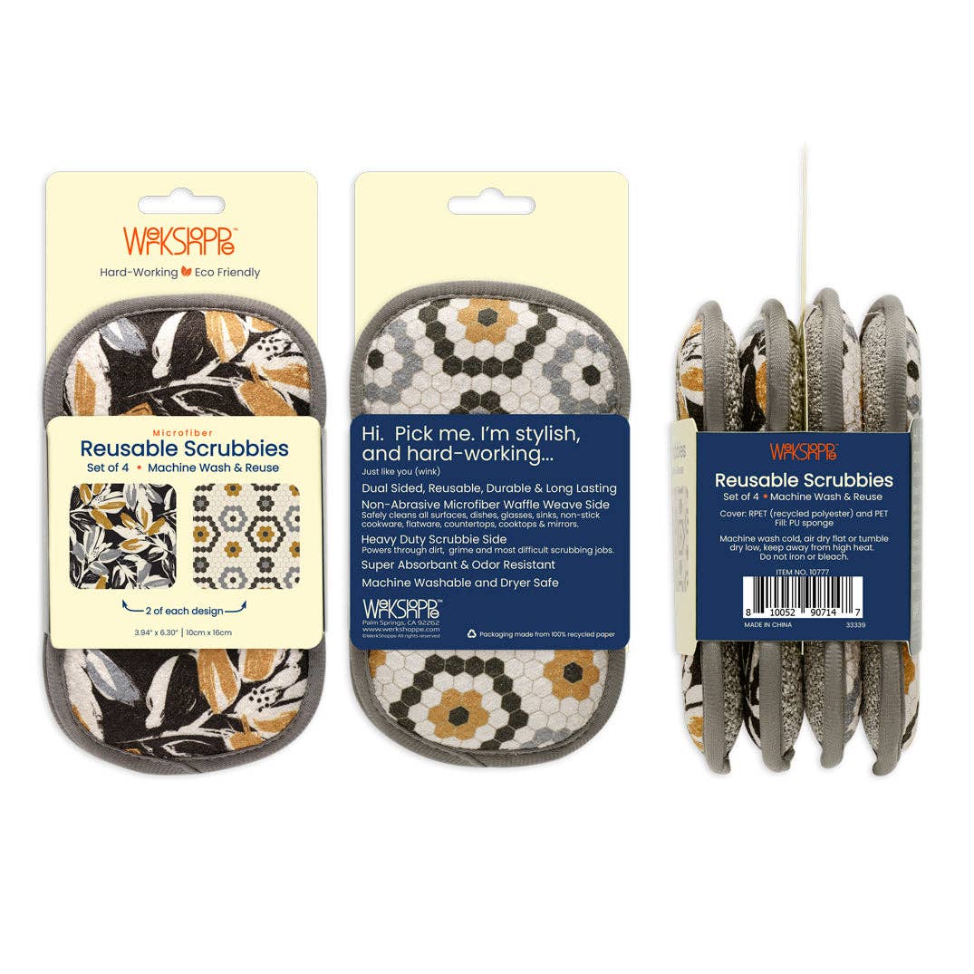 S/4 Leaf Tiles Scrubbies