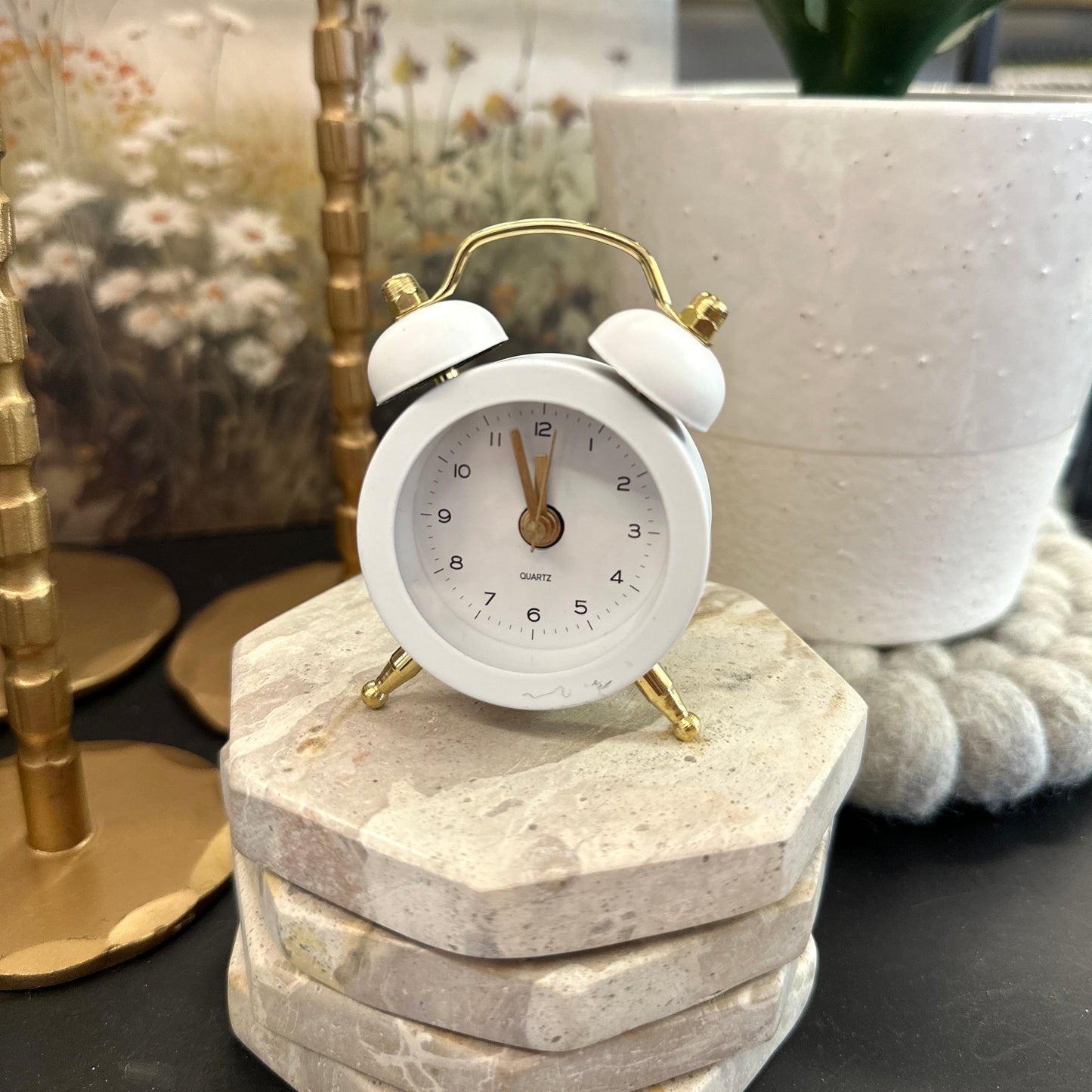 Mini White Clock