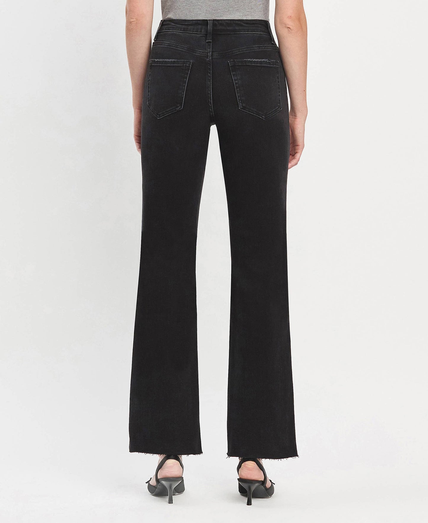 Lucia Black Slim Wide Jeans