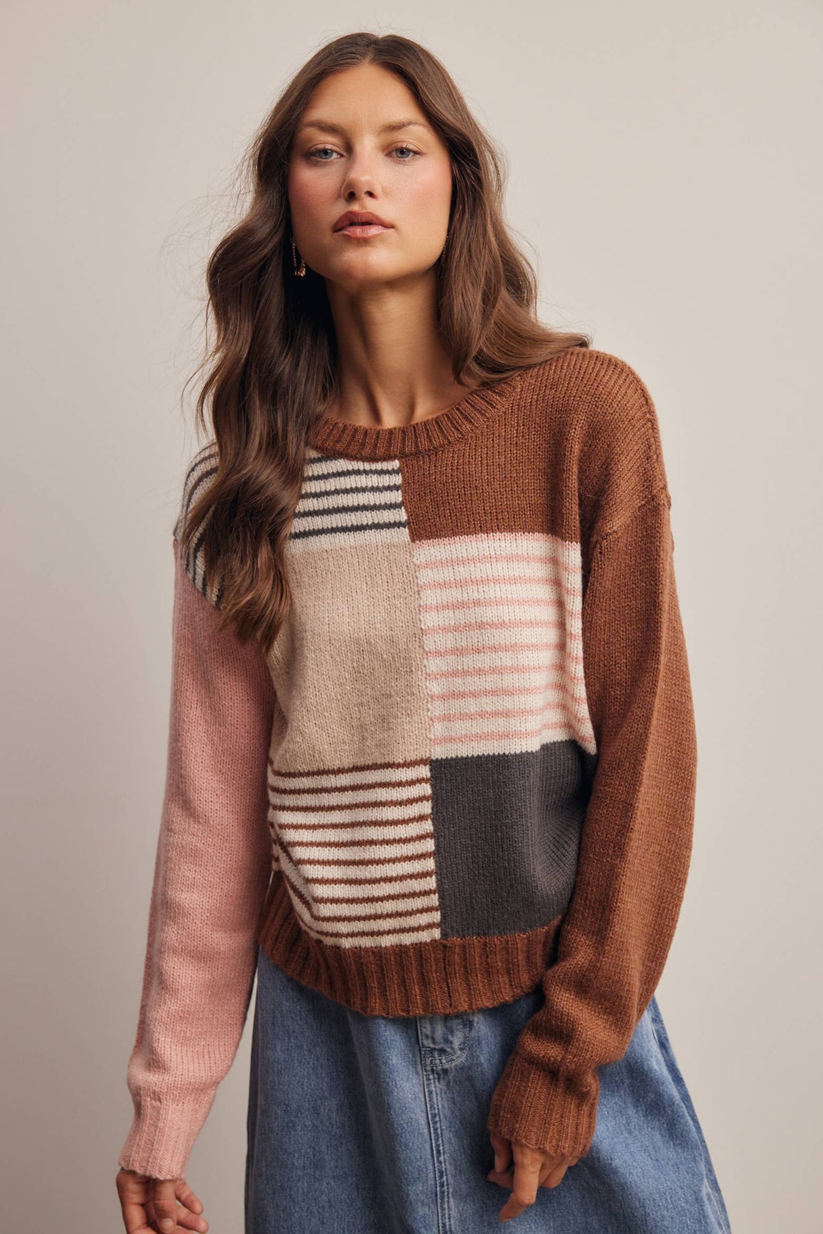 Colorblock Stripe Sweater