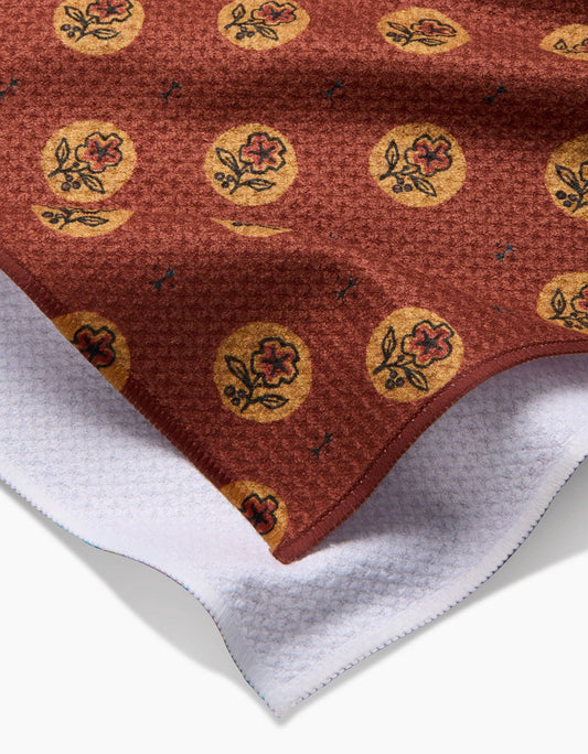 Geometry Artisanal Floral Tea Towel
