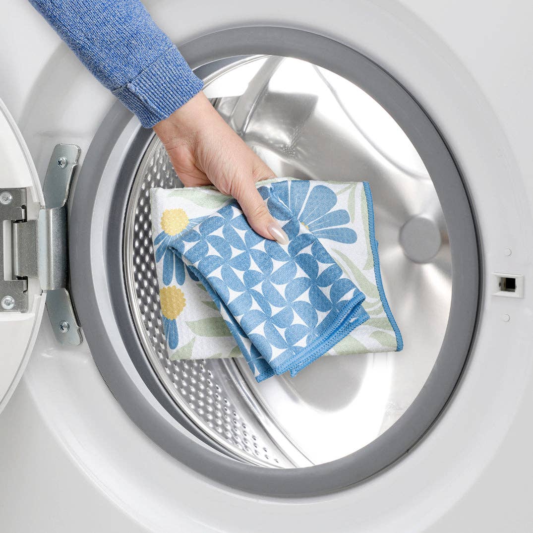 S/4 Microfiber Towels | Blue Coneflower