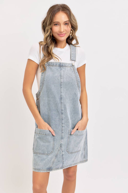 Briana Overall Denim Dress