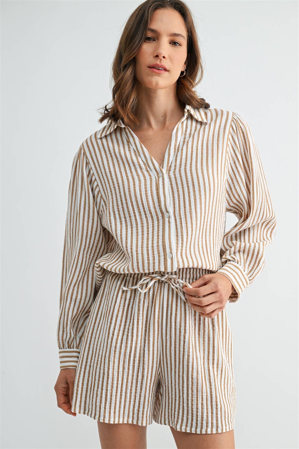 Giada Gauze Stripe Top