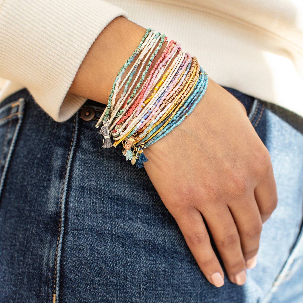 Bracelet Trio - Blush Multi/Silver