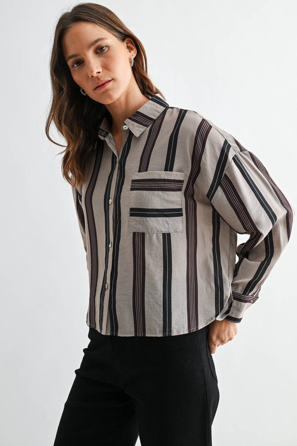 Ember Stripe Button Down