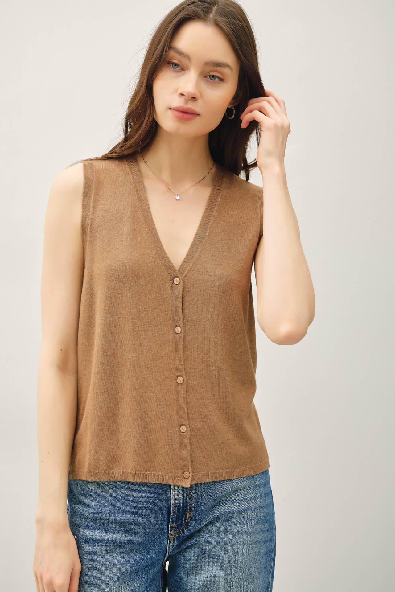 Button Sweater Vest