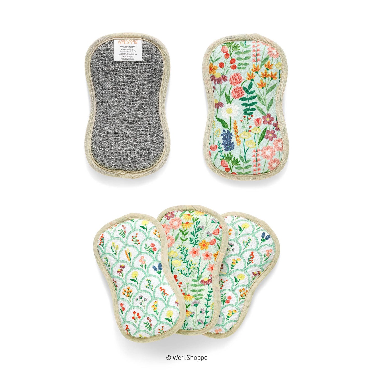 S/4 Wildflowers Scrubbies