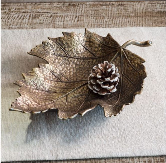 Antique Gold Leaf Tray