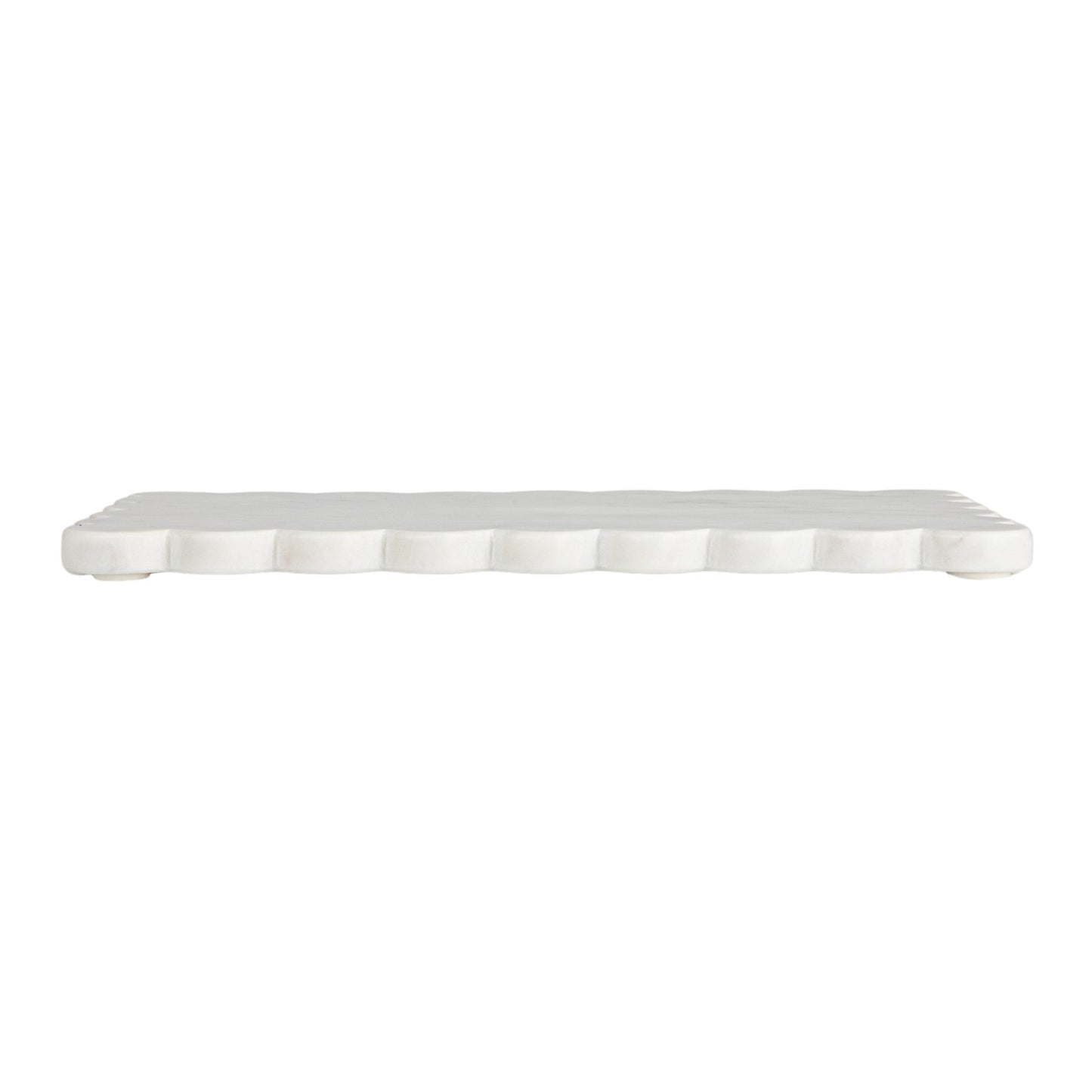 White Marble Scalloped Board