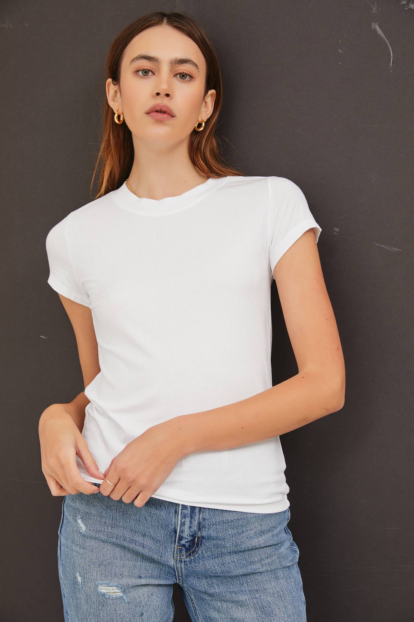 Ribbed Basic Tee