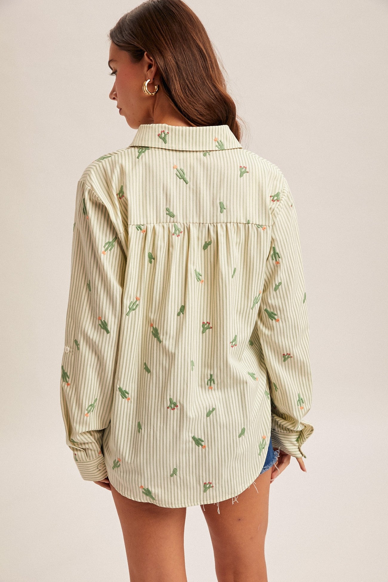 Cactus Embroidered Shirt