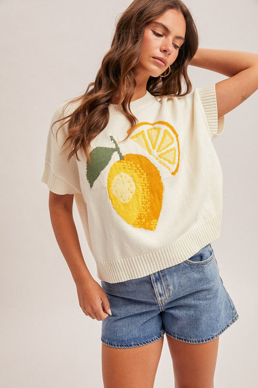 Lemon Sweater Top