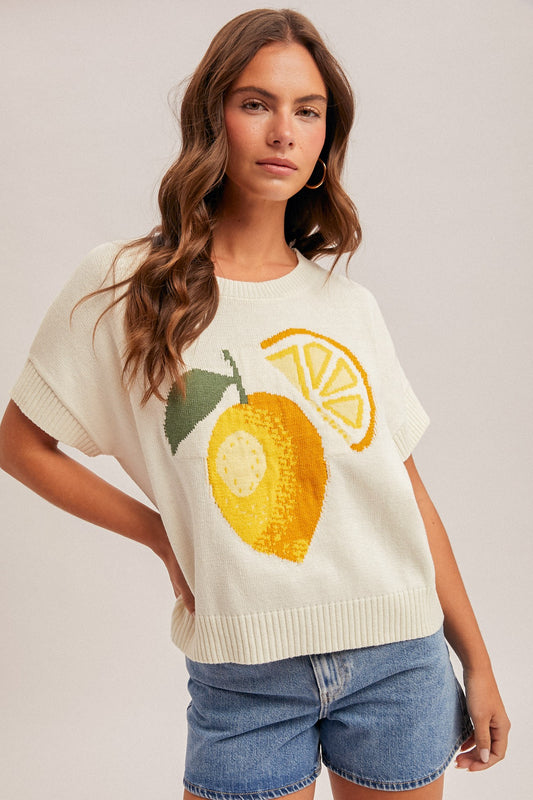Lemon Sweater Top