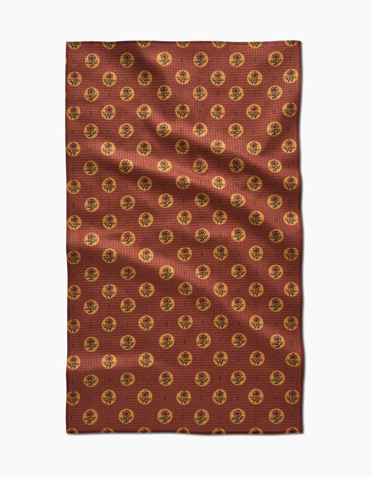 Geometry Artisanal Floral Tea Towel