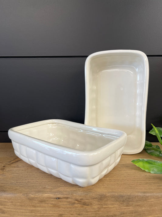 White Baking Dish