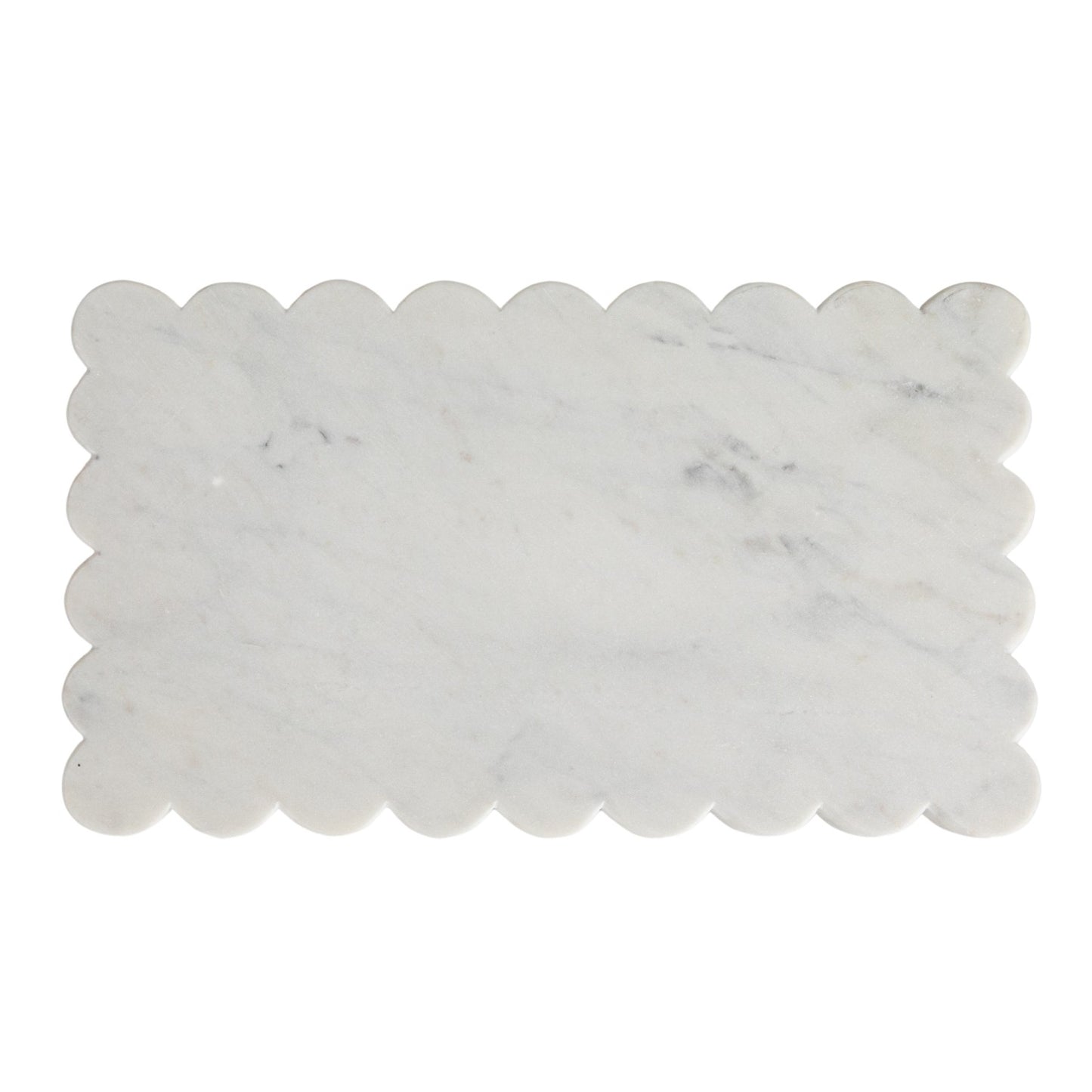 White Marble Scalloped Board