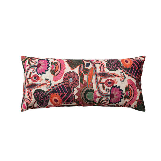 Embroidered Lumbar Pillow