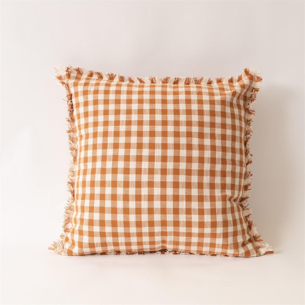 Fall Gingham Plaid Pillow