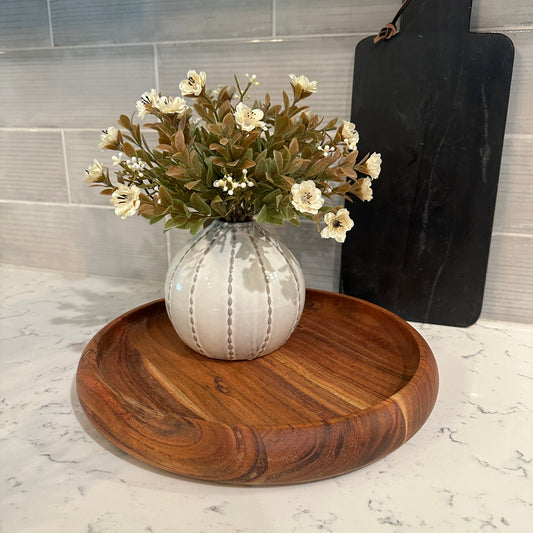 Rolly Round Wood Tray