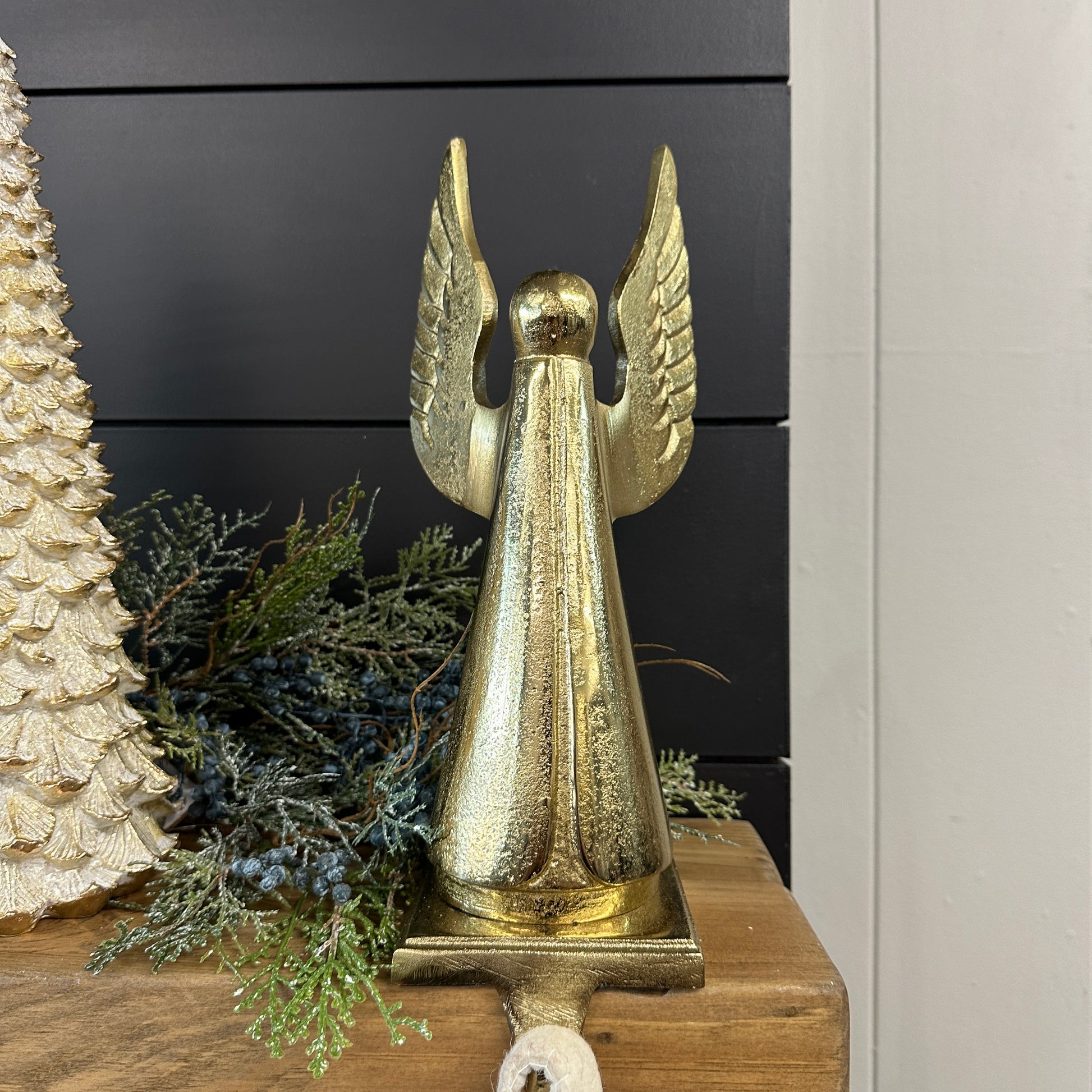 Gold Angel Stocking Holder