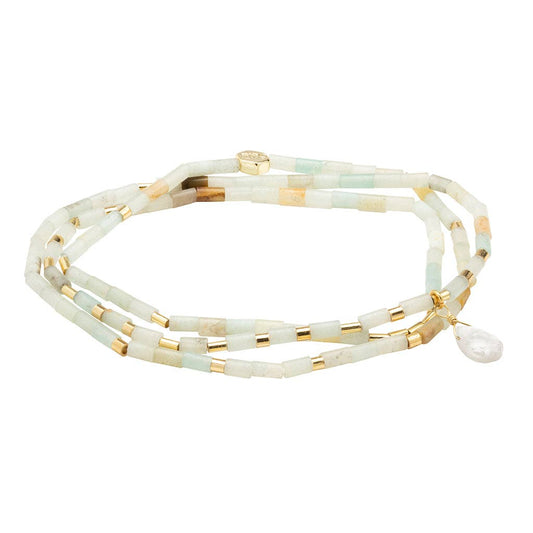 Teardrop Stone Wrap Bracelet | Amazonite