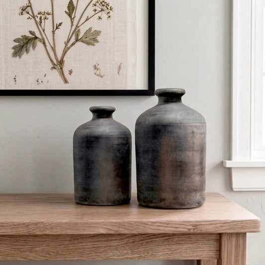 Black Terracotta Vase