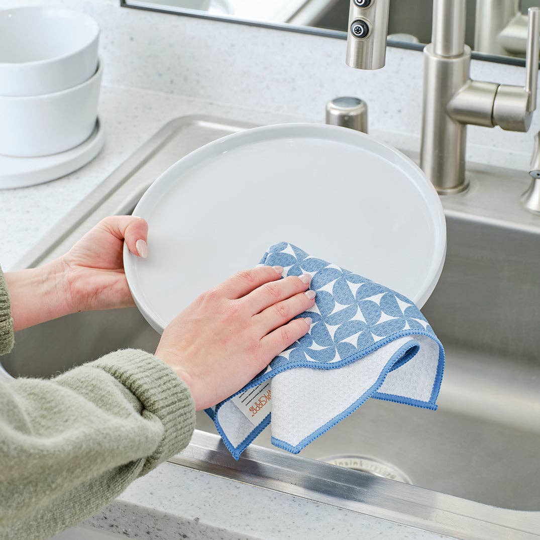 S/4 Microfiber Towels | Blue Coneflower