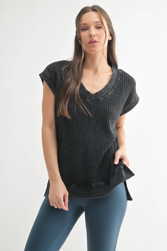Waffle Knit Top