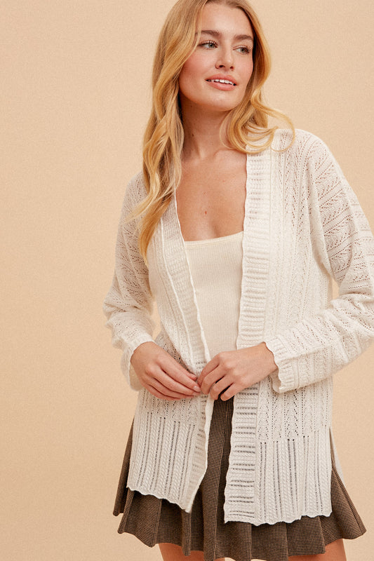 Pointelle Cardigan