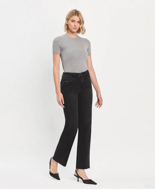 Lucia Black Slim Wide Jeans
