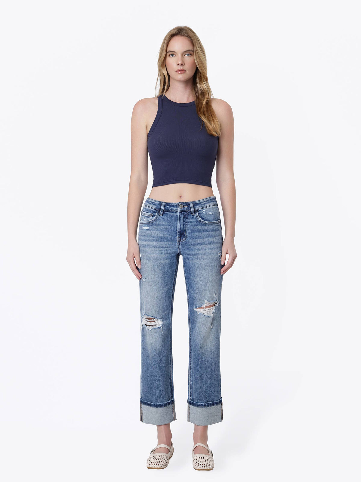 Orion Cuffed Straight Jeans